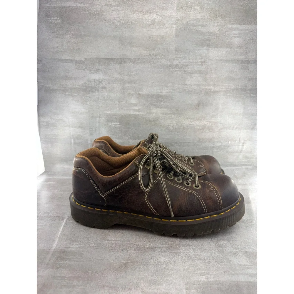 Dr Martens 10940 Brown Leather Lace Up Lug Sole Oxford Shoes Men Sz 10